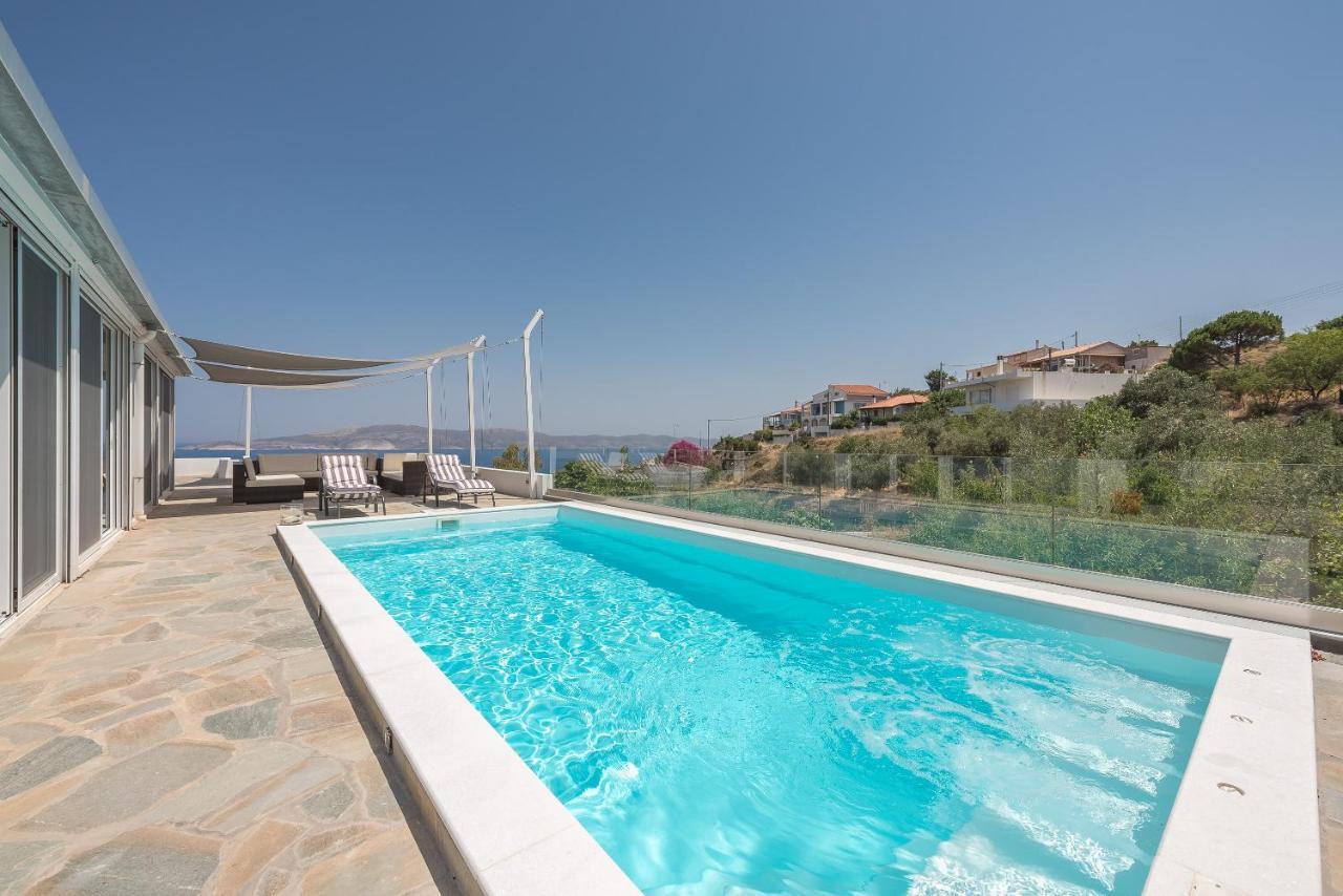 Villa Luna Private Heated Hydro Pool Bbq Beach 4Min Agia Marina Mikrolimanou Экстерьер фото