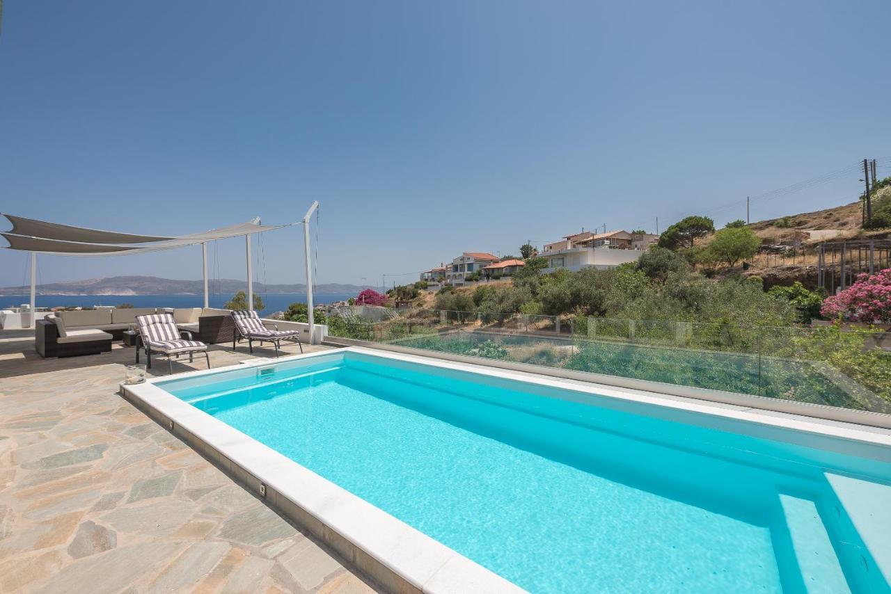 Villa Luna Private Heated Hydro Pool Bbq Beach 4Min Agia Marina Mikrolimanou Экстерьер фото