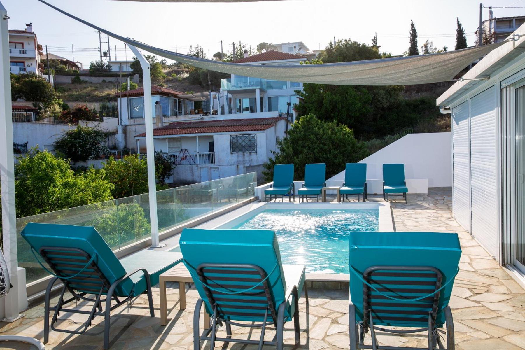 Villa Luna Private Heated Hydro Pool Bbq Beach 4Min Agia Marina Mikrolimanou Экстерьер фото
