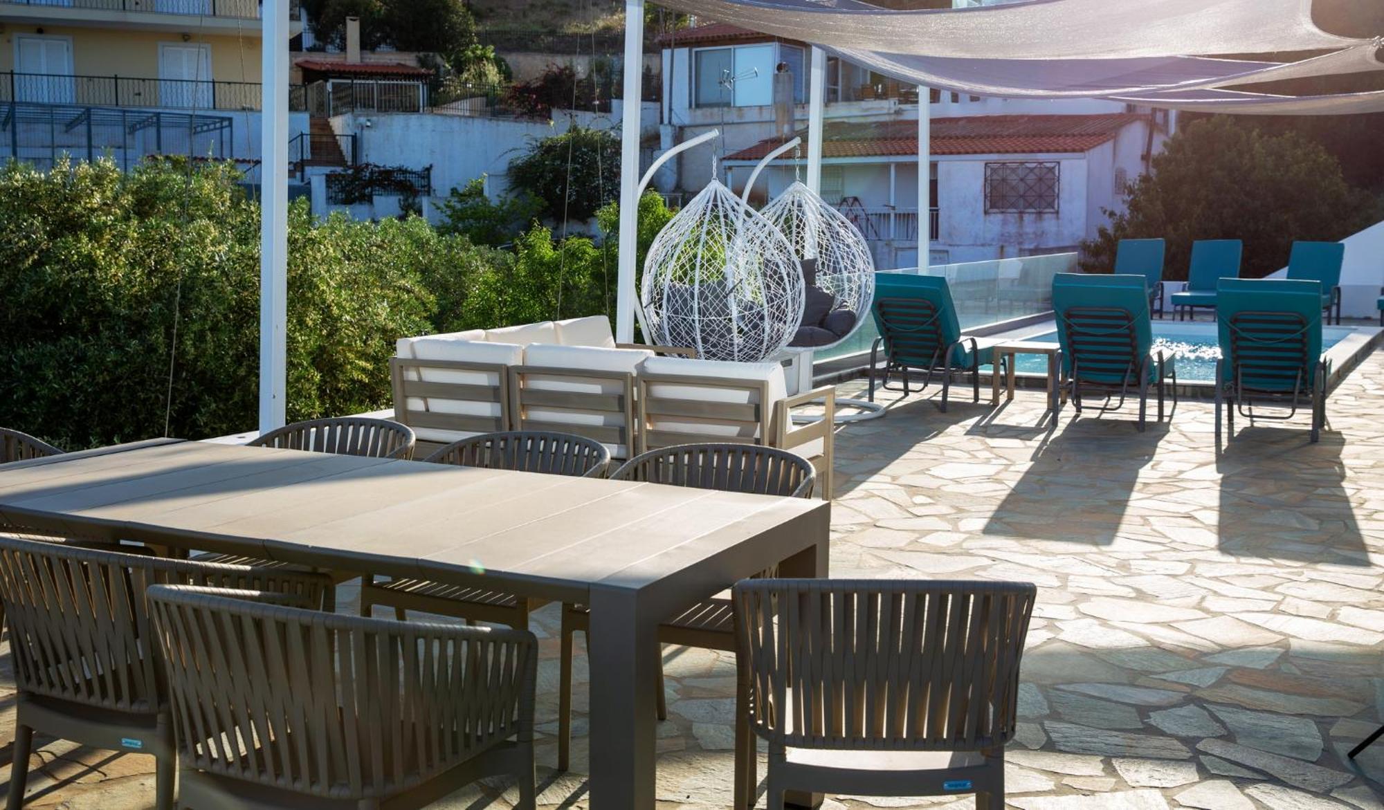 Villa Luna Private Heated Hydro Pool Bbq Beach 4Min Agia Marina Mikrolimanou Экстерьер фото